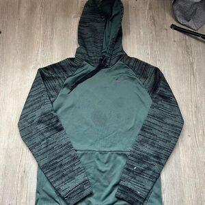 Nike mens green drifit hoodie sweatshirt‎ all over print sleeve Size medium